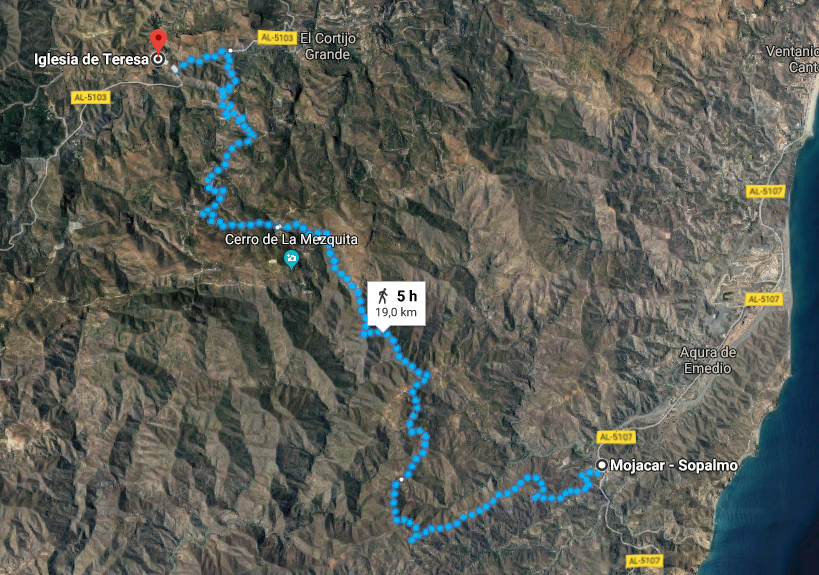 Ruta entre Sopalmo y Lugar de Teresa por sendas forestales Ruta entre Sopalmo y Lugar de Teresa