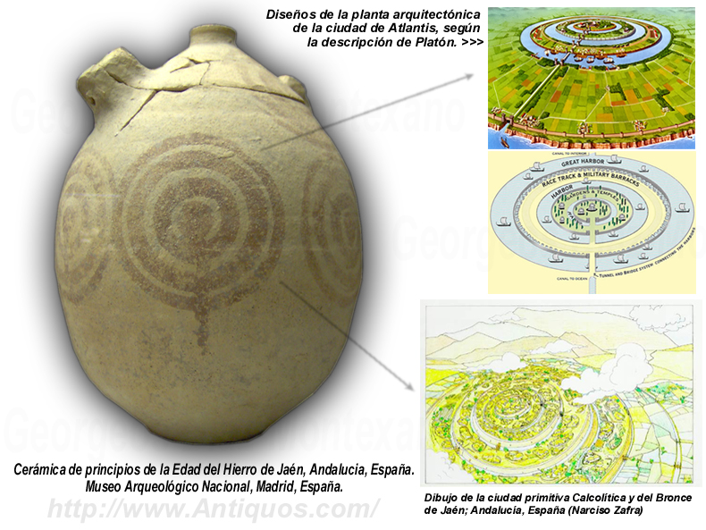 Urna funeraria del periodo íbero que representaría el patrón urbanístico de la ciudad de Atlantis. Fuente: Georgeos Díaz-Montexano-MAN Urna funeraria del periodo íbero que representaría el patrón urbanístico de la ciudad de Atlantis. Fuente: Georgeos Díaz-Montexano-MAN