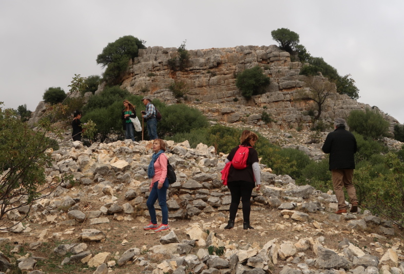 Colina artificial y tramo de piedra conservado, posible dolmen o bastión defensivo Colina artificial y tramo de piedra conservado, posible dolmen o bastión defensivo