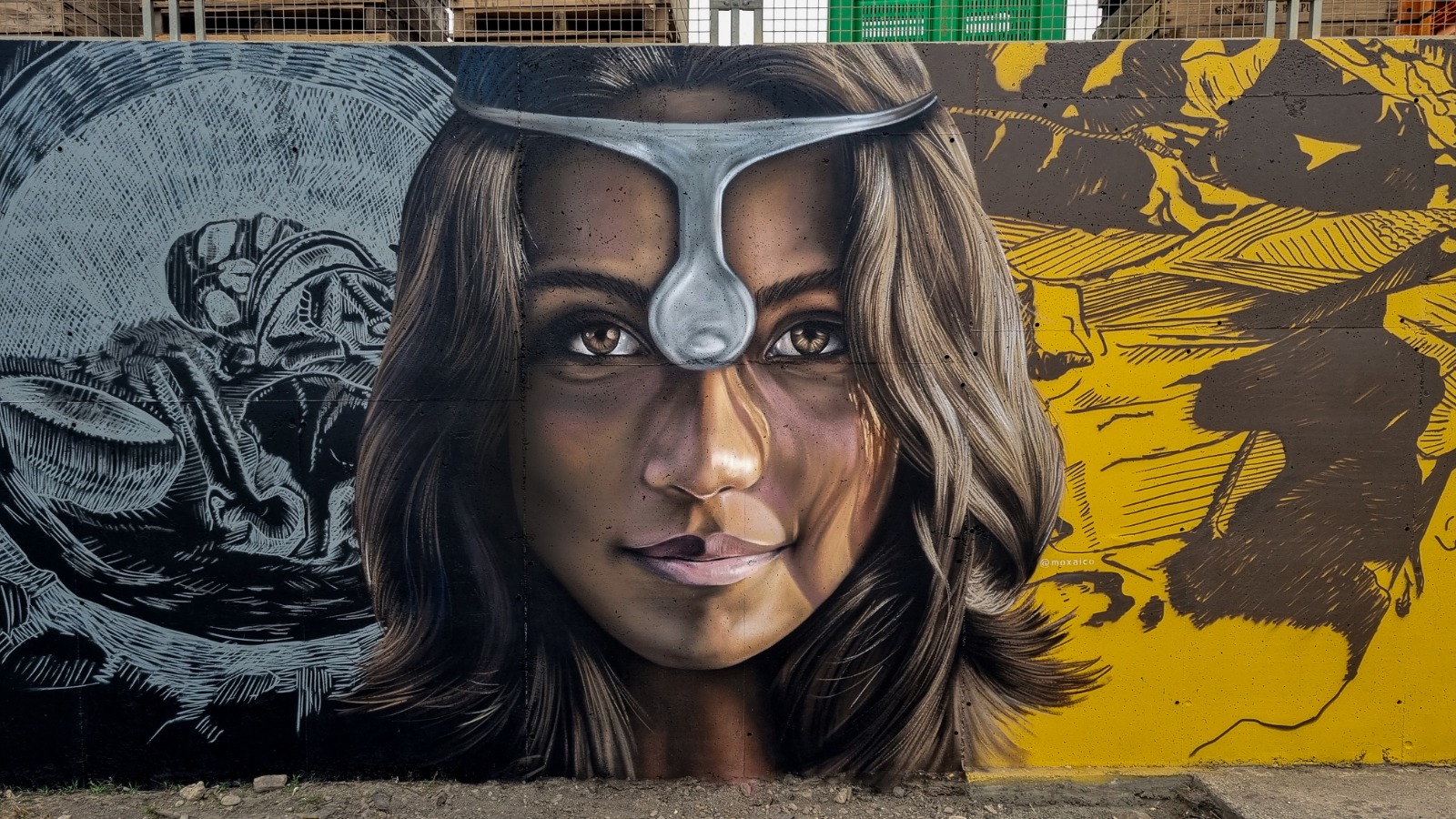 Mural realizado en Antas por el artista visual 