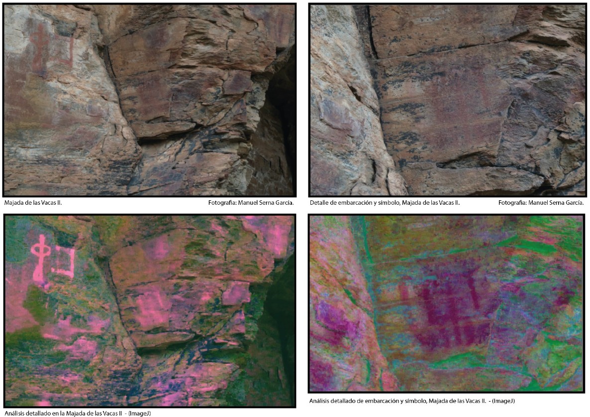 Estudio multiespectral de Majada de las Vacas, Escúllar, destacando a la derecha la figura de un barco de vela - Jorge Sánchez Alarcón / Aper Oculi Estudio multiespectral de Majada de las Vacas, Escúllar, destacando a la derecha la figura de un barco de vela - Jorge Sánchez Alarcón / Aper Oculi